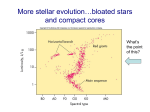 More stellar evolution…bloated stars and compact cores