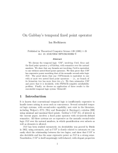 On Gabbay`s temporal fixed point operator