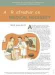 A Refresher on medical Necessity