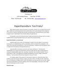 Hyperthyroidism: Too Frisky!