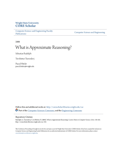 What is Approximate Reasoning? - CORE Scholar