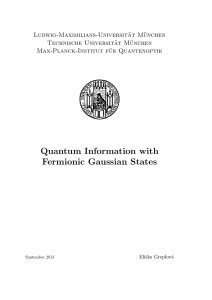 Quantum Information with Fermionic Gaussian States - Max