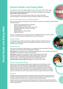 Dental Health Fact Sheet