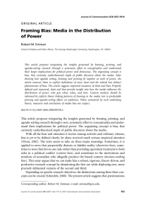Framing Bias: Media in the Distribution of Power