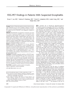 FDG-PET Findings in Patients With Suspected
