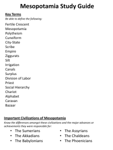 Mesopotamia Study Guide