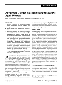Abnormal Uterine Bleeding in Reproductive
