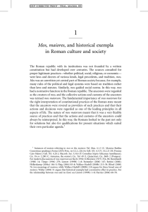 Mos, maiores, and historical exempla in Roman culture - Beck-Shop