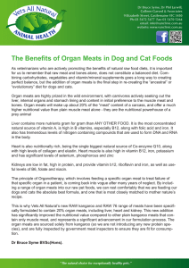 The Benefits of Organ Meats in Dog and Cat Foods
