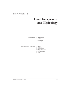 Land Ecosystems and Hydrology