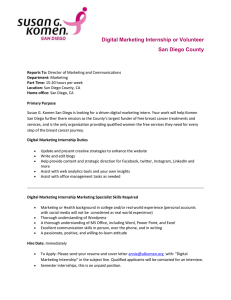 Digital Marketing Internship or Volunteer