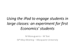 Using the iPad to engage students in large classes: an experiment