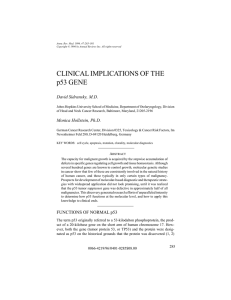 CLINICAL IMPLICATIONS OF THE p53 GENE