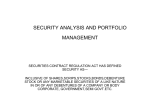 security analysis and portfolio management