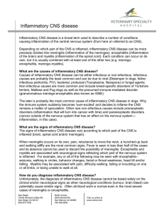 Inflammatory CNS disease