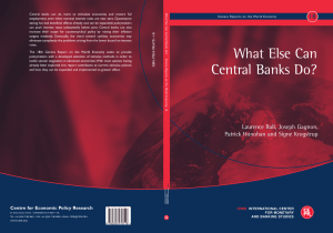 What Else Can Central Banks Do? - Centre for Economic Policy