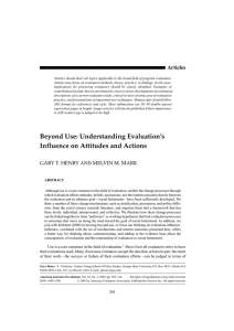 Beyond Use: Understanding Evaluation`s Influence on Attitudes and