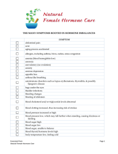 THE MANY SYMPTOMS ROOTED IN HORMONE IMBALANCES