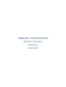 Project One – AC to DC Converter