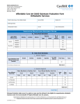 Salzmann Evaluation Form for Orthodontic Services