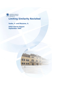 Limiting Similarity Revisited