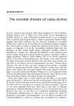 The invisible theatre of radio drama