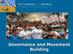 Governance and Movement Building