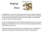 Bulging Discs - Ayr Physiotherapy Clinic