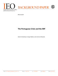 The Portuguese Crisis and the IMF - Independent Evaluation Office