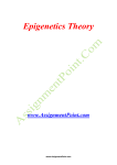 Epigenetics Theory www.AssignmentPoint.com In genetics