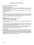 LABORATORY MONITORING PROTOCOLS