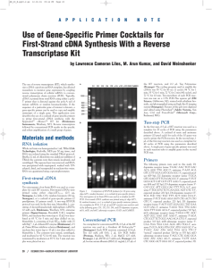 Use of Gene-Specific Primer Cocktails for First
