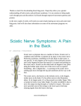 Sciatic Nerve Symptoms: A Pain in the Back.