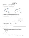 Geometry Test Chapter 2AB 1. Find x and y in the triangle pictured