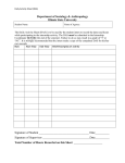 Intern Daily Activity Sheet - Department of Sociology and Anthropology
