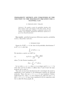 PROBABILITY METRICS AND UNIQUENESS OF THE SOLUTION