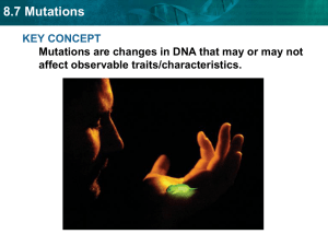 8.7 Mutations - GSHS Mrs. Francomb