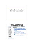 Distributed Information Systems: Architecture Logical Components