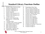 CS1313 Standard Library Functions Lesson