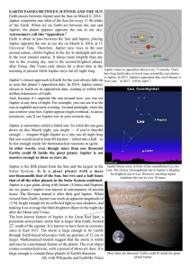 Earth passes between