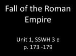 Fall of the Roman Empire Unit 1, SSWH 3 e
