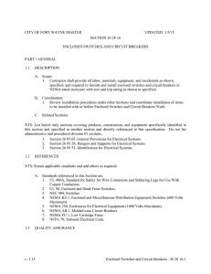 26 28 16 Enclosed Switches and Circuit Breakers