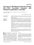 Accuracy of IOP Measured By Non-Contact