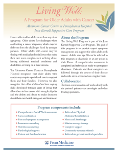 Living Well: A Program for Older Adults with Cancer