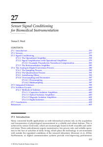 Sensor Signal Conditioning for Biomedical Instrumentation