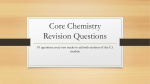 Core Chemistry Revision Questions