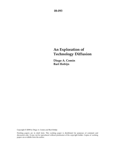 An Exploration of Technology Diffusion