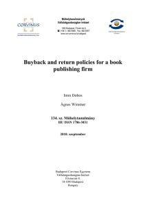 Buyback and return policies for a book publishing firm