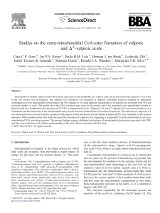 Studies on the extra-mitochondrial CoA