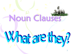 Noun clauses